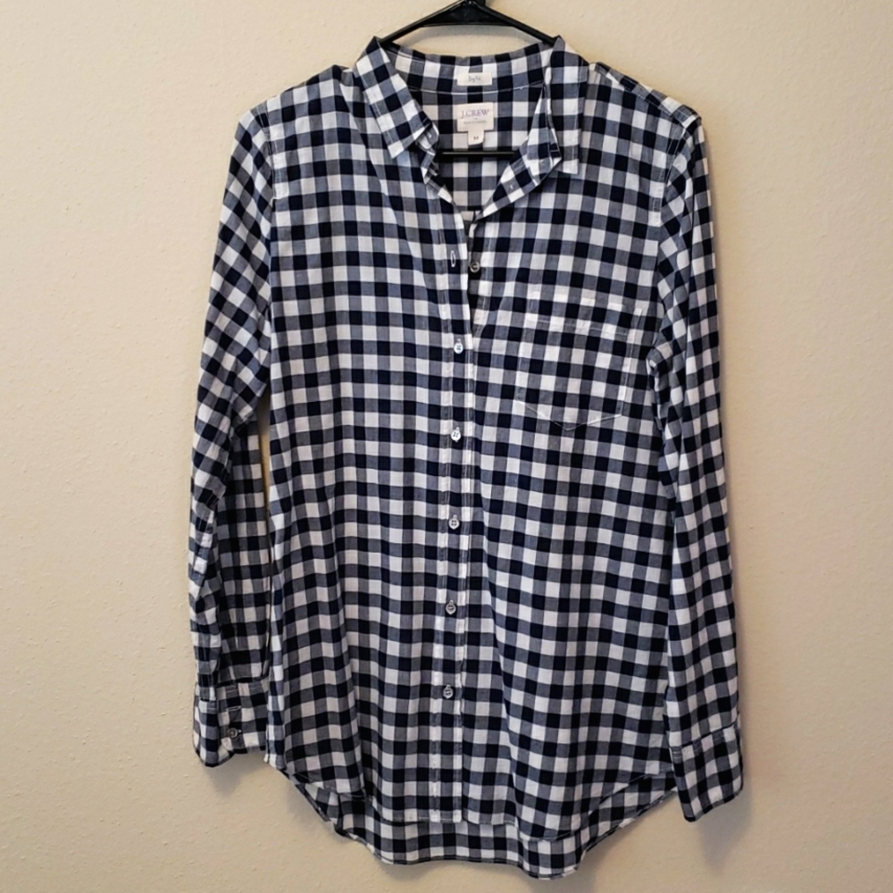 Jcrew gingham button up